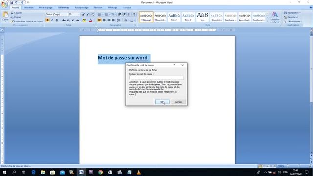 Mettre un mot de passe sur Office Word 2007 смотреть онлайн