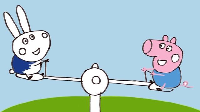 George Pig 🐽 and Richard Rabbit are best Friends | How To Draw and Color | Having Fun Together || смотреть онлайн