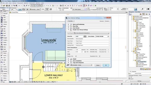 ARCHICAD Object: Simple Zone Stamp смотреть онлайн