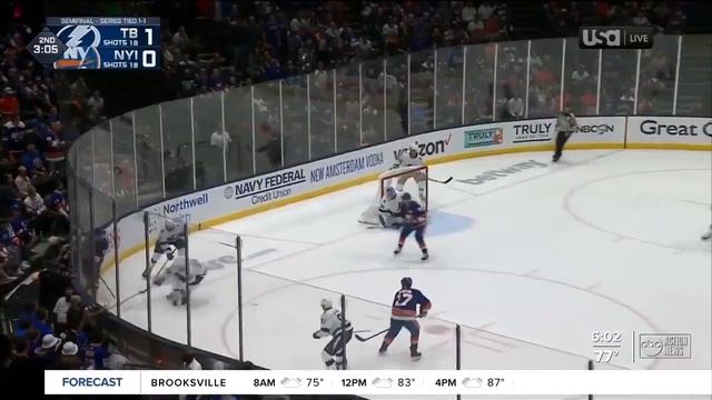 Brayden Point scores again, Tampa Bay Lightning beat New York Islanders 2-1 in Game 3 смотреть онлайн