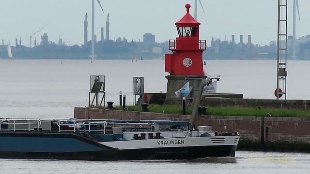 TMS KRALINGEN PF9089 MMSI 244700414 inbound Emden inland tanker Binnentanker смотреть онлайн