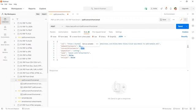 How to Convert Email (EML, MSG files) to PDF with PDF.co using Postman смотреть онлайн
