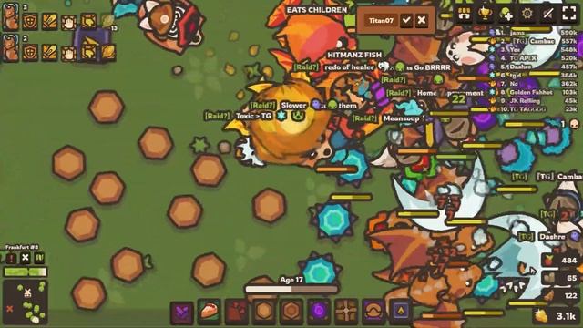 [TAMING.IO] 4 RAIDS ON TRASH TG CLAN 🌹 смотреть онлайн