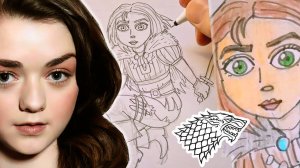 Рисуем Арью Старк из Игры Престолов