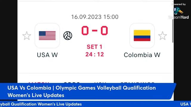 USA Vs Colombia | Olympic Games Volleyball Qualification Women's Live Updates смотреть онлайн