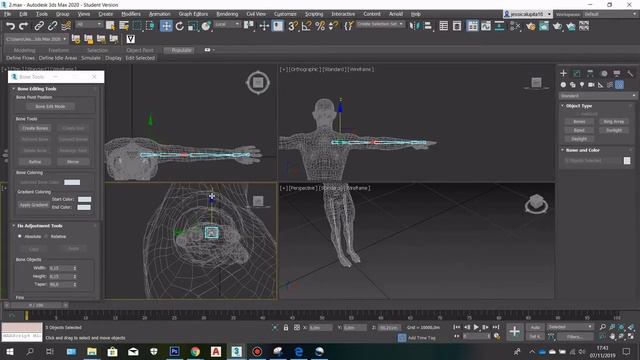 How to - Character Rigging in 3Ds MAX (SET BONES and SKIN MODIFIER) смотреть онлайн