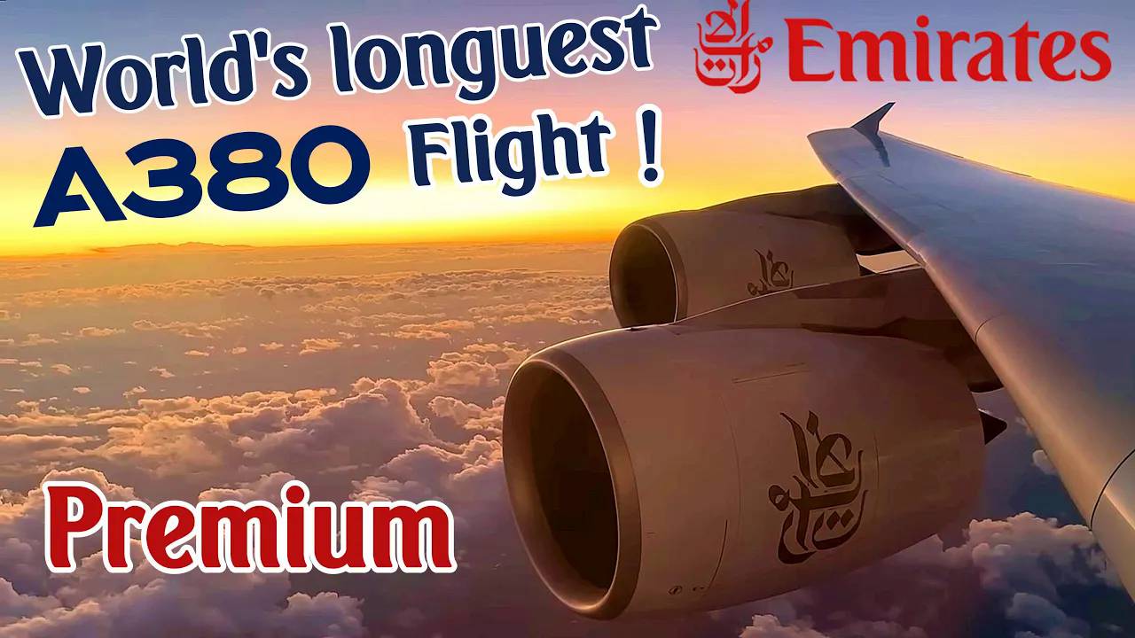 17 hours non-stop flight ! Dubai - Auckland Emirates Airbus A380 - Premium Eco [Flight Report] смотреть онлайн