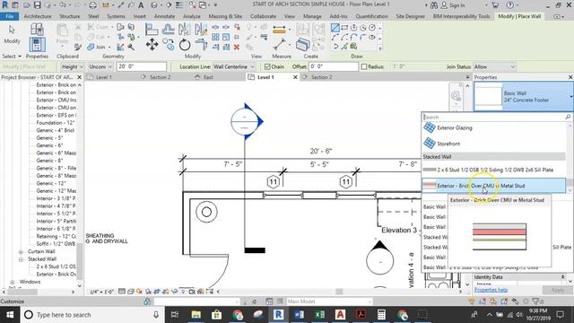 Revit - Stacked Wall - Foundation Stem Wall and Footer in One wall смотреть онлайн
