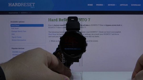 Hard Reset SUUNTO 7 – Restore Defaults / Remove Password