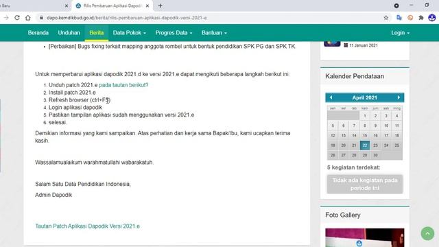 CARA UPDATE APLIKASI DAPODIK 2021 D KE 2021 E смотреть онлайн