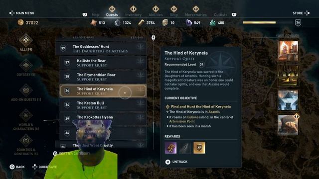 Lore Of The Sphinx , Hind Of Keryneia  - Assassins Creed Odyssey