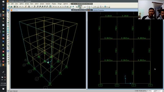 Tutorial SAP 2000 V14 (Analisis & Desain Portal Beton 3D dengan Tambahan Beban Dinamik) смотреть онлайн