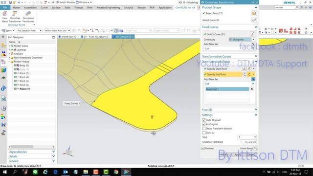 Modifying the springback surface with OMNI Free Transformer by point in Siemens NX12.0 смотреть онлайн