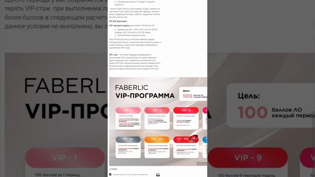 VIP -статус в #Фаберлик. Что даёт? В чём смысл?