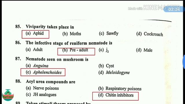 ICAR Jrf entomology 2011 Questions paper with answer||agri scan смотреть онлайн