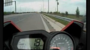 Yamaha Fazer 1000 0-259 km/h top speed in Greece