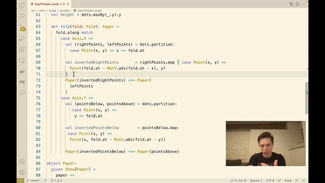 Advent of Code 2021: разбор задачи №13 от Антона Войцишевского, Scala смотреть онлайн