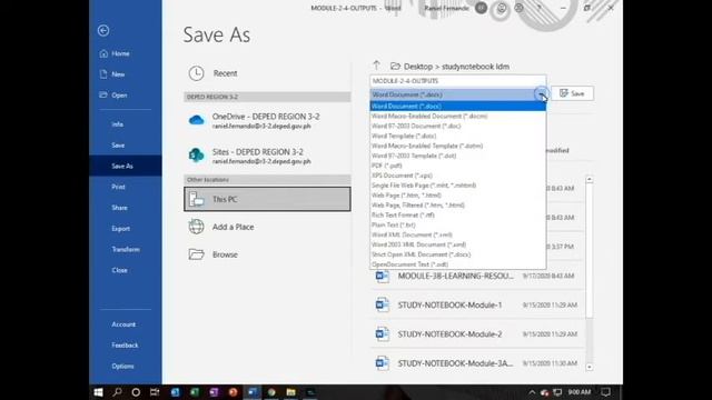 Tutorial #3 Convert Word Docx To PDF Format