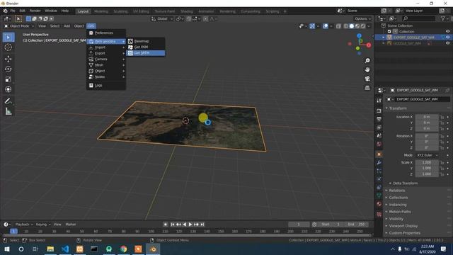 Blender GIS Create Real world 3D terrain using Google Map смотреть онлайн