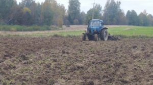 Самодельная дисковая борона в деле.