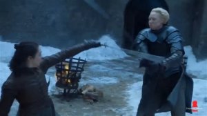 Arya Stark VS Brienne de Tarth | Juego de Tronos 7x04 Español HD