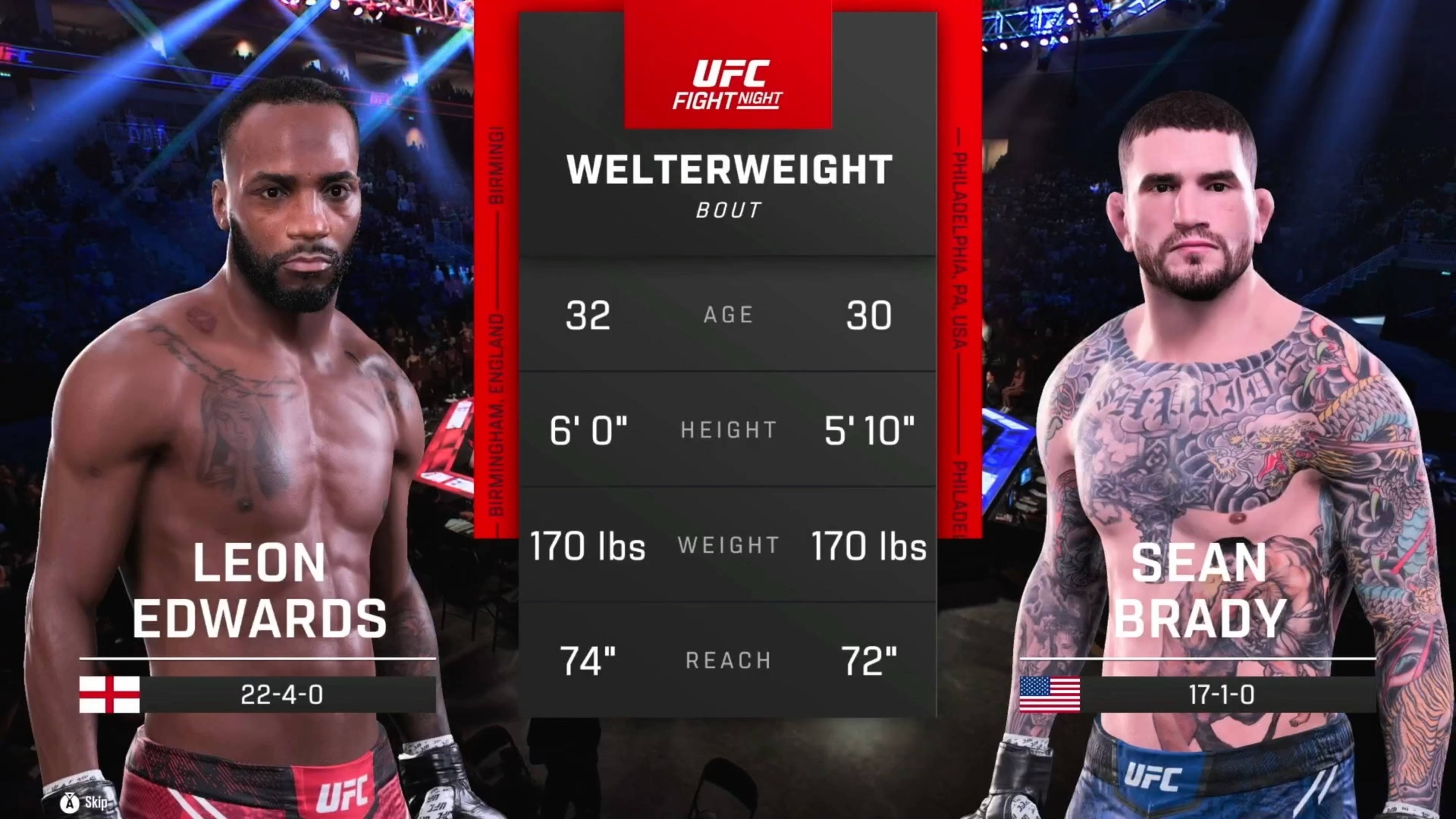 Леон Эдвардс VS Шон Брэди