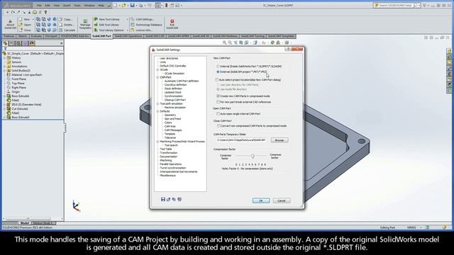 SolidCAM Jumpstart Part 1/7 - Create a New Milling CAM Project смотреть онлайн