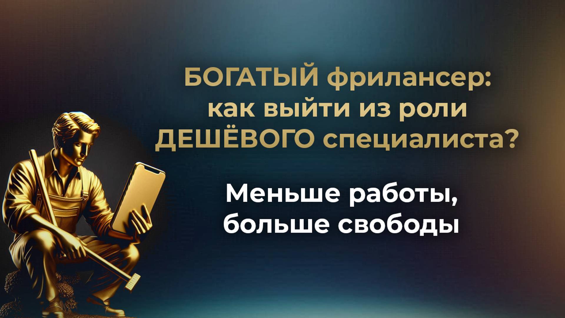 БОГАТЫЙ фрилансер: как выйти из роли ДЕШЁВОГО специалиста? // Меньше работы, больше свободы