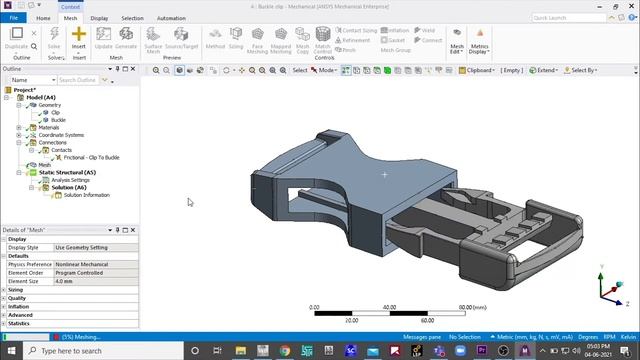Buckle Clip Simulation I Kaizenat I ANSYS I LSDYNA I CADLM смотреть онлайн