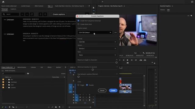 Premiere Pro Tutorial - Transcribing Your Sequence смотреть онлайн