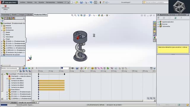 Simulación de gravedad en Solidworks 2015 смотреть онлайн