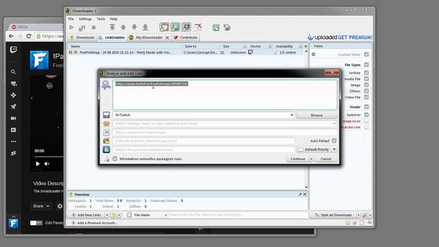 How To: Download Twitch Past Broadcasts With JDownloader (HD Vods)