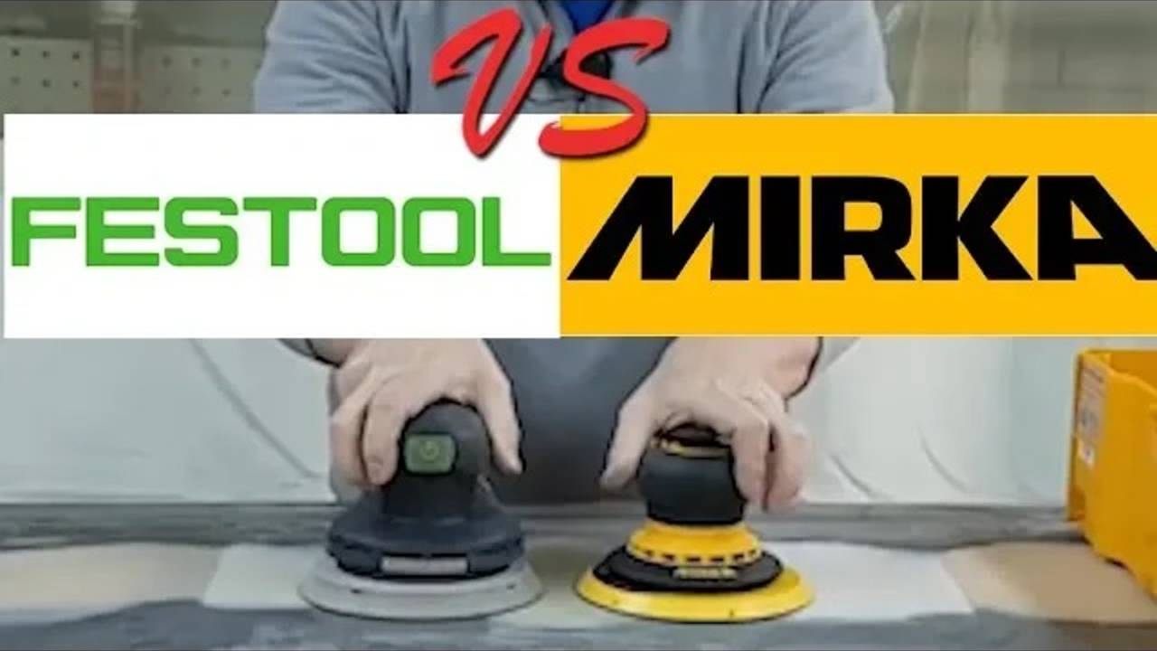 Сравнение MIRKA DEROS и FESTOOL ETS EC 150 смотреть онлайн