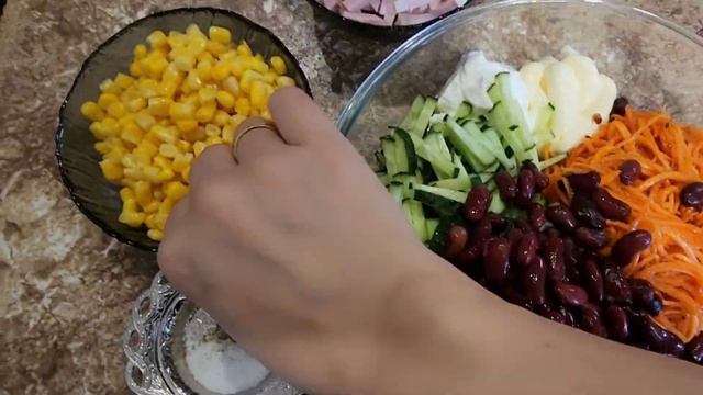 вкусный быстрый салат, тренд 2024 #салат #быстрыерецепты #быстрыйсалат #лёгкийсалат