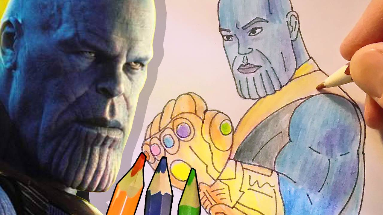 Мстители: Финал. Рисуем Таноса и Перчатку Бесконечности