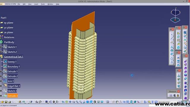 How to create different shapes of bellows using CATIA Generative Shape Design 86 смотреть онлайн