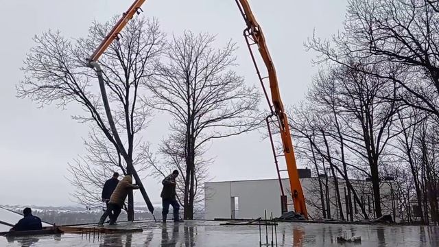 Монолитная плита КП"Лесное".приняли бетон! смотреть онлайн
