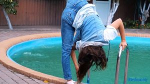 Wetlook Jeans | Wetlook Pool Outdoor | Wetlook Girl