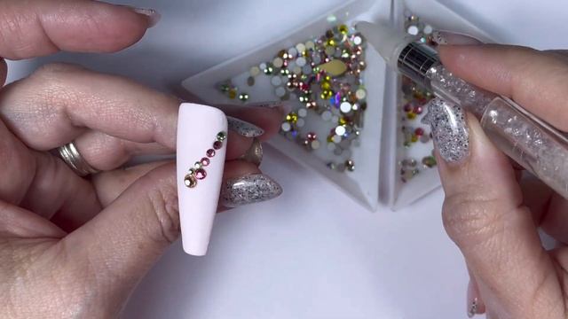 Fairy Sparkle Clouds Gel Nail Design | Madamglam | Alina Crystals