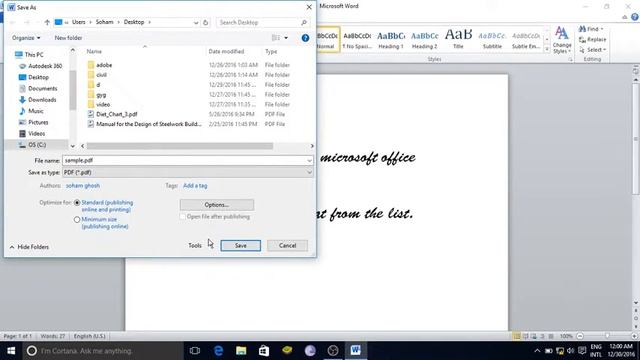 How To Convert Word File To Pdf