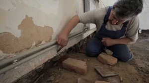 Установка лаг для пола с лазерным