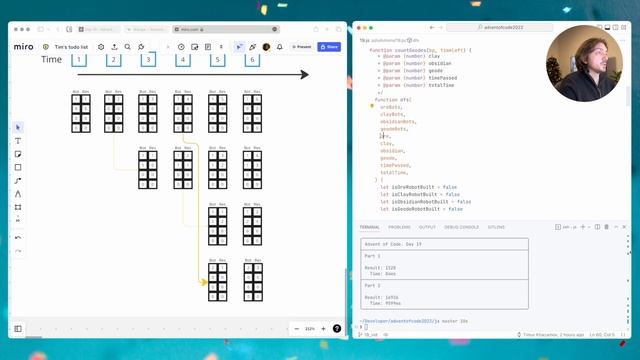 Advent of Code 2022: День 19 — Not Enough Minerals, JavaScript смотреть онлайн