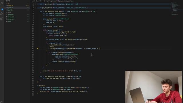 Advent of Code 2022: День 12 — Hill Climbing Algorithm, Rust смотреть онлайн