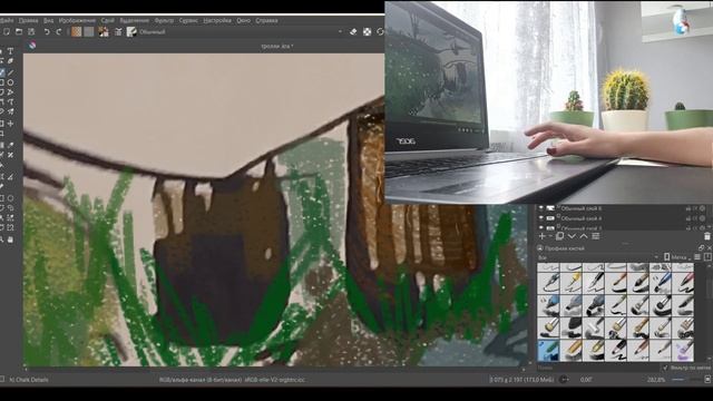 21 минута 46 секунд крутейшего спидпейнта под звуки губной гармошки Снусмумрика