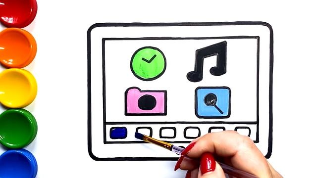 Coloring Tablet & Start Screen and Painting with Gouache смотреть онлайн