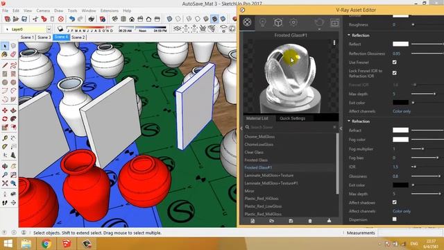 การตั้งค่าวัสดุกระจกรูปแบบต่างๆ ในโปรแกรม Vray SketchUp смотреть онлайн