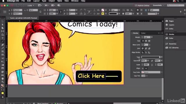 Adobe InDesign CC New Features 2017 - Using improved arrowhead segments смотреть онлайн
