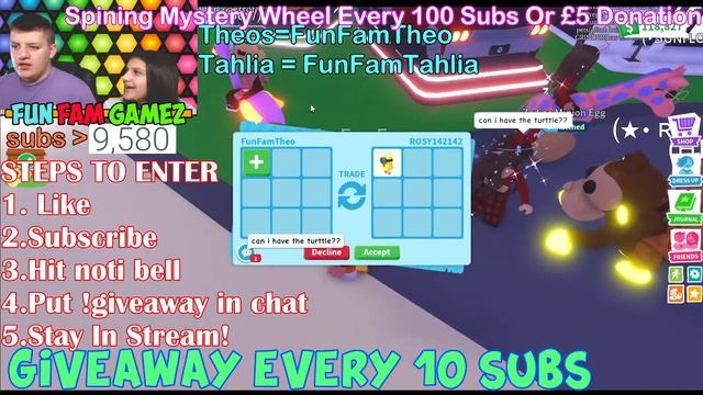 Live Roblox Adopt Me *Free Items For You* Giveaway Every 10 SUBS (LIVE) Come & Join смотреть онлайн