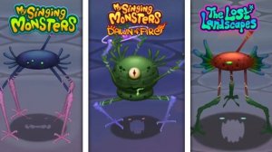 The lost landscapes & Dawn of fire & My singing monsters - comparison | MSM