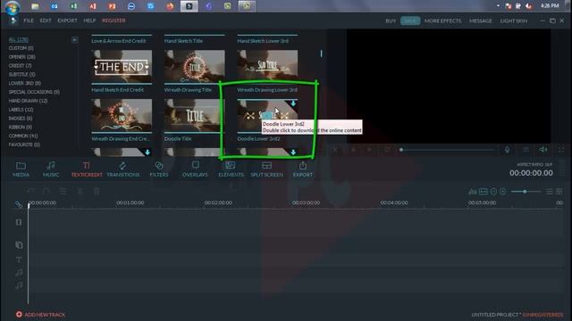 How To Download Free Text And Credit From Wondershear Filmora?